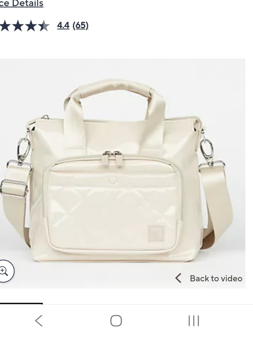 Ihkwip- Excelsior Mini Tote with Crossbody Strap-Patent Sand